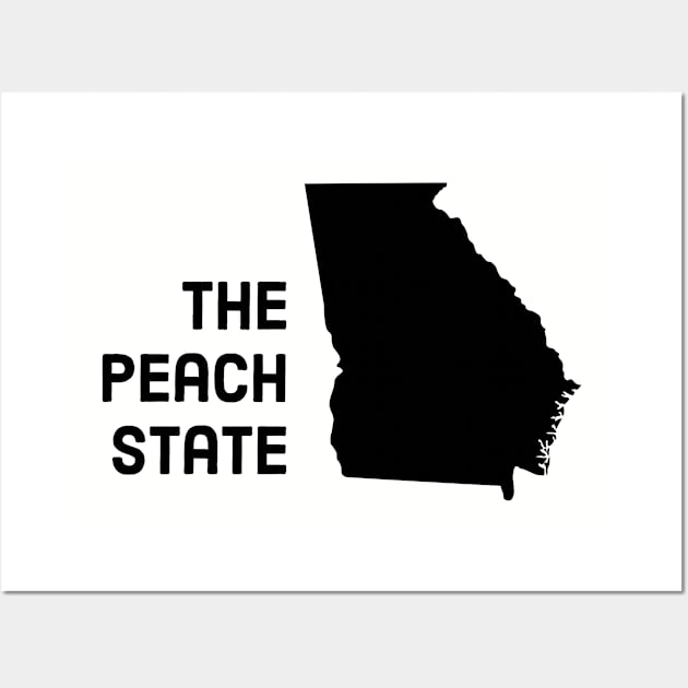 Georgia - The Peach State Wall Art by whereabouts